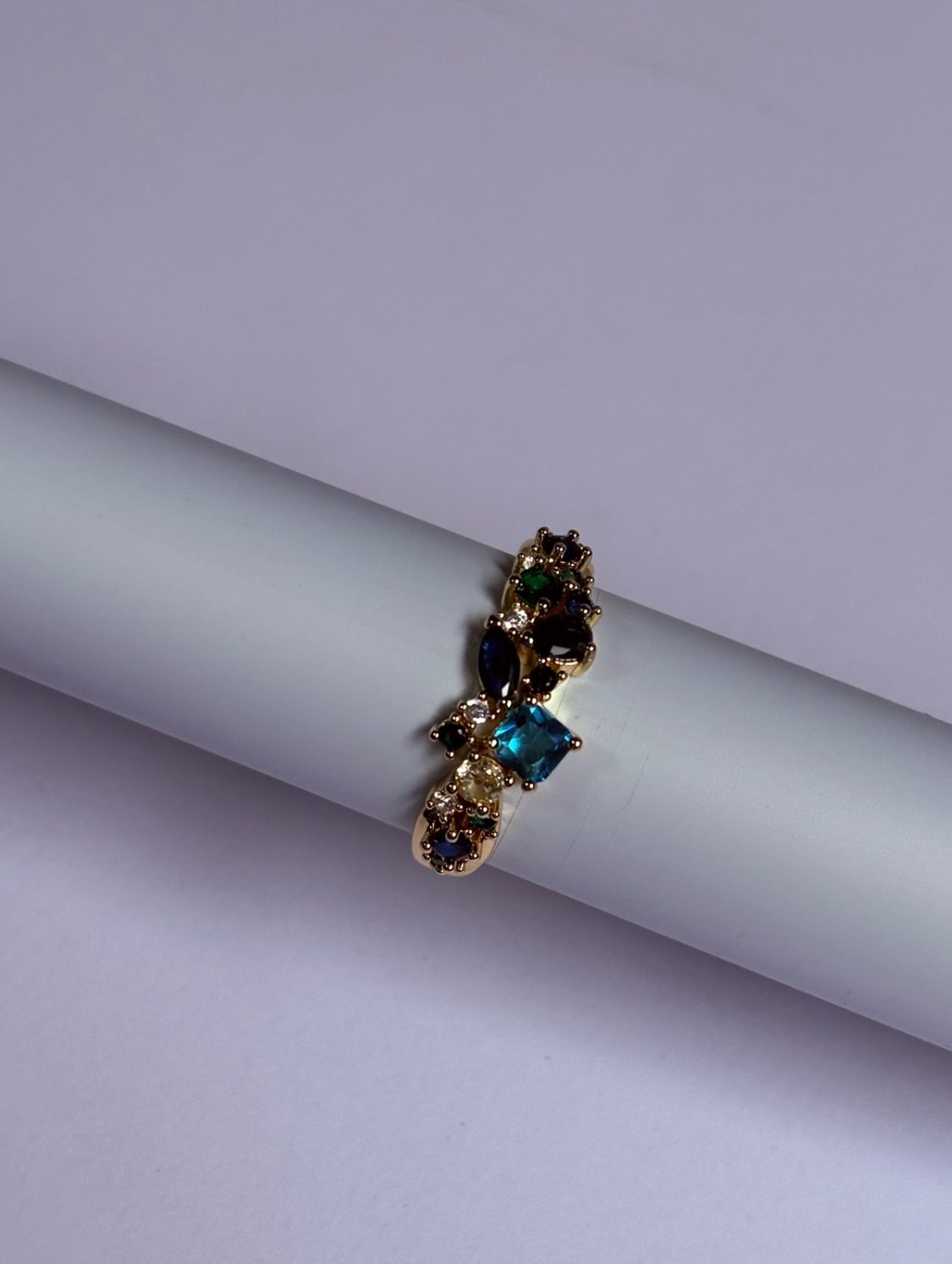 Anillo Piedras Azules