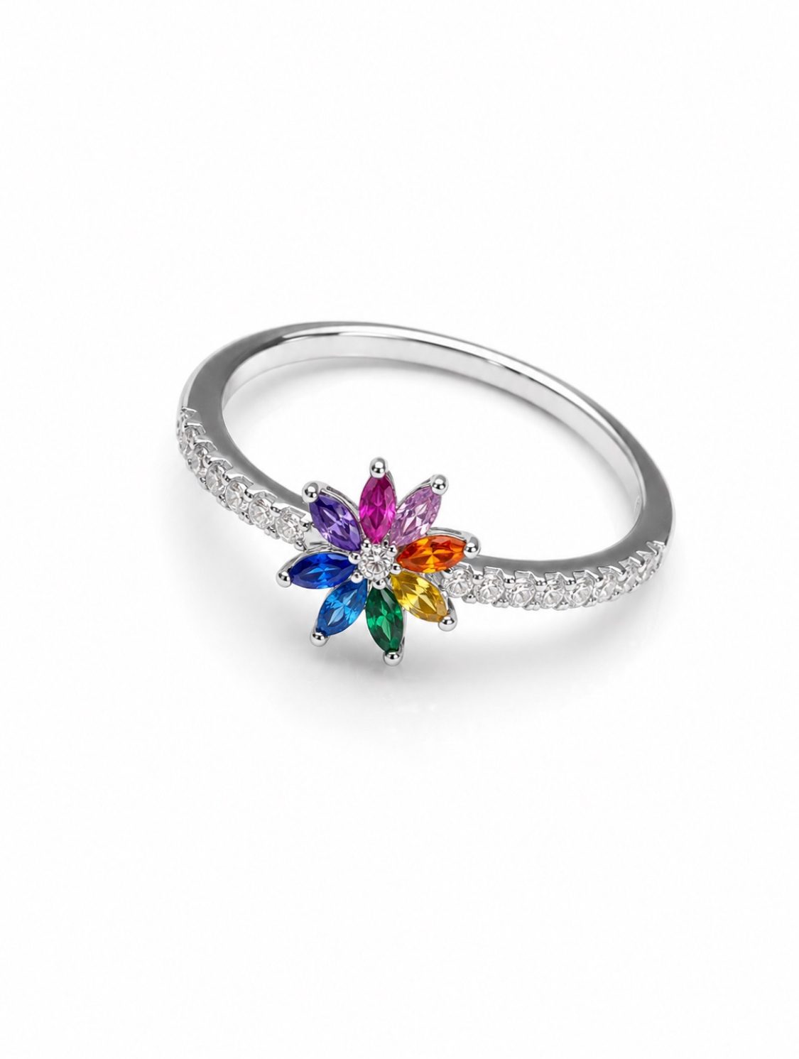 Anillo Flor Arcoíris