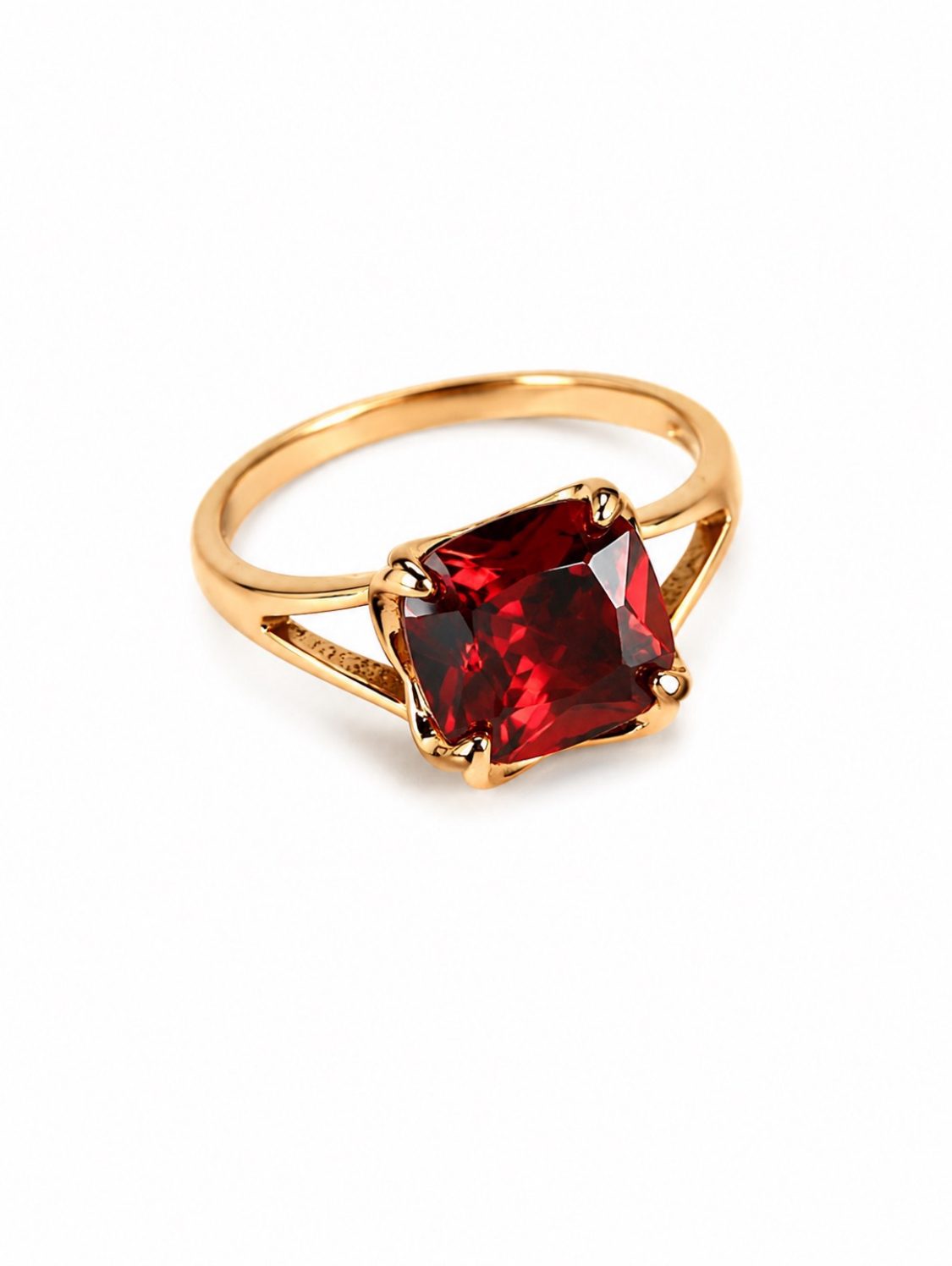 Anillo Cuadro Rojo