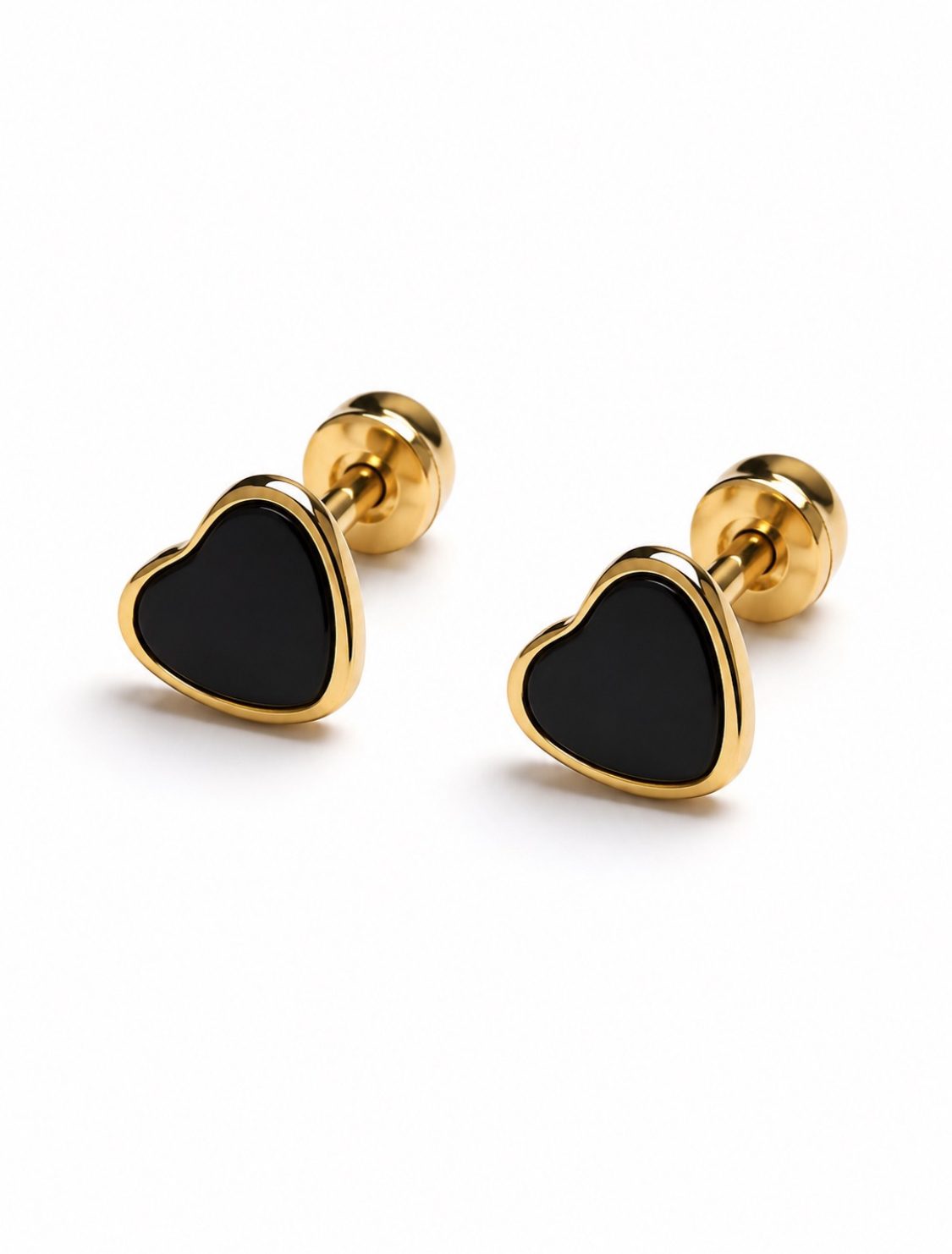 Arete Corazón Negro