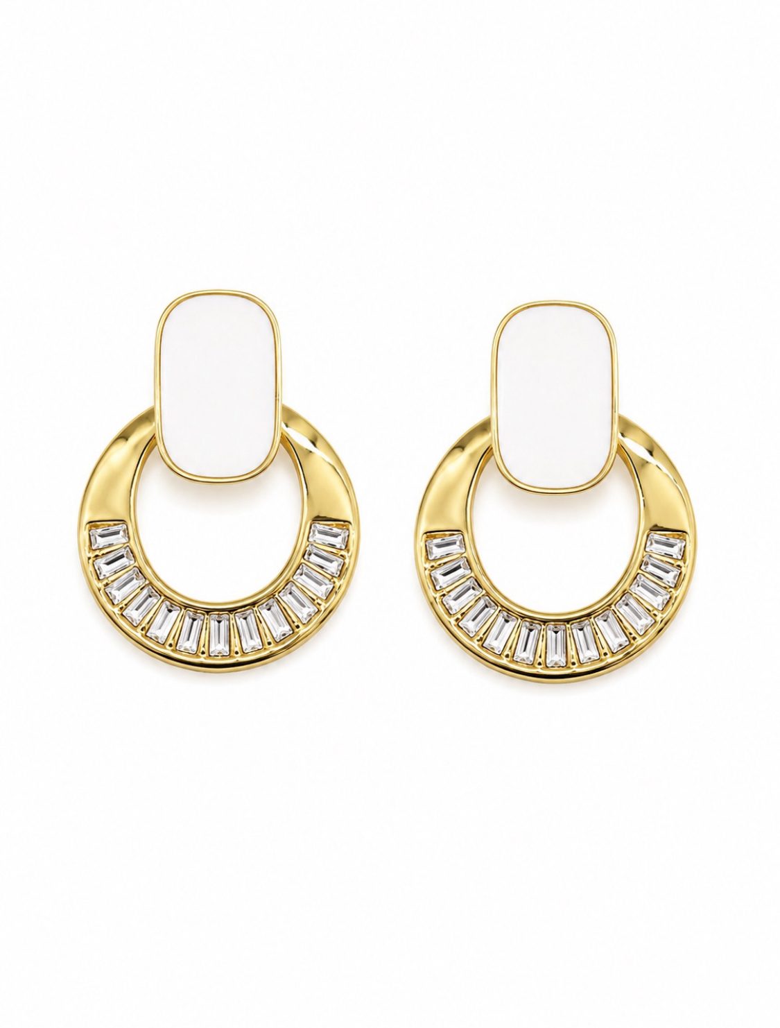 Aretes Aro Blanco