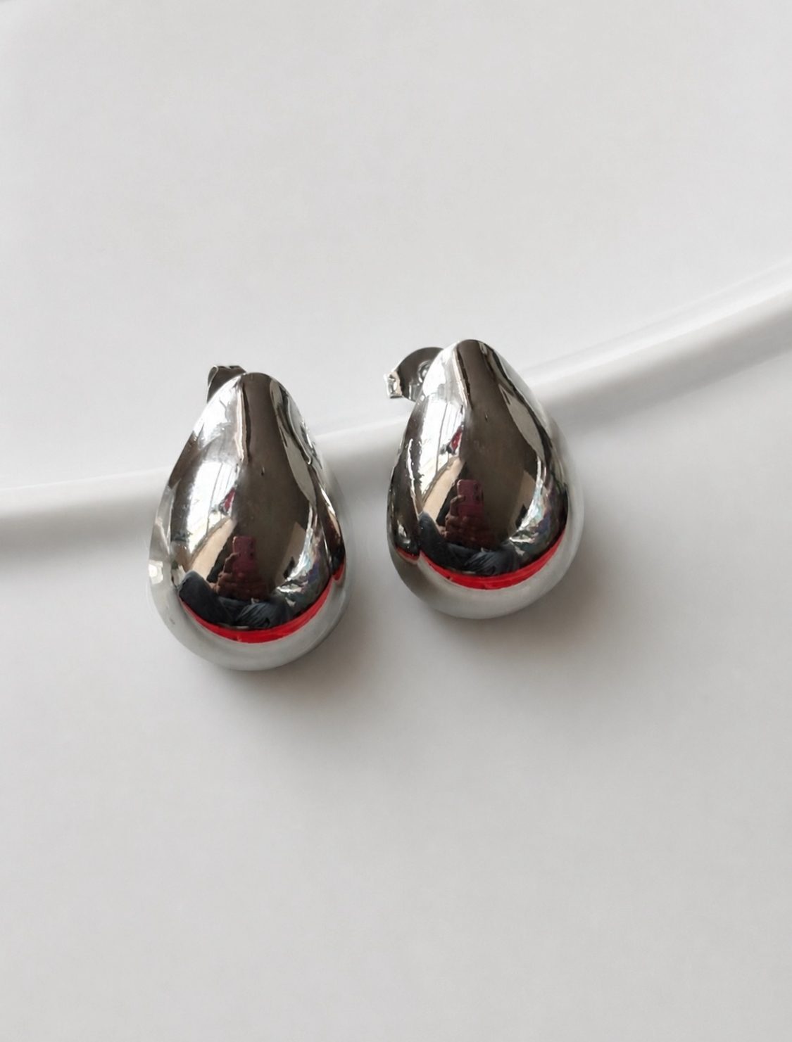Aretes Gota Plateada