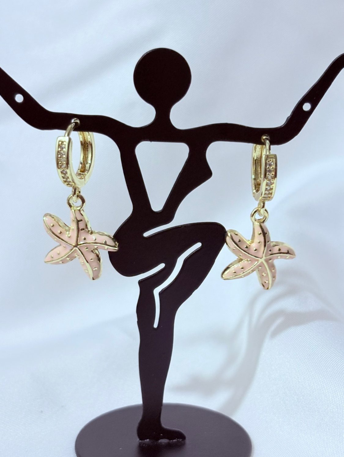 Aretes Estrella de Mar Rosa