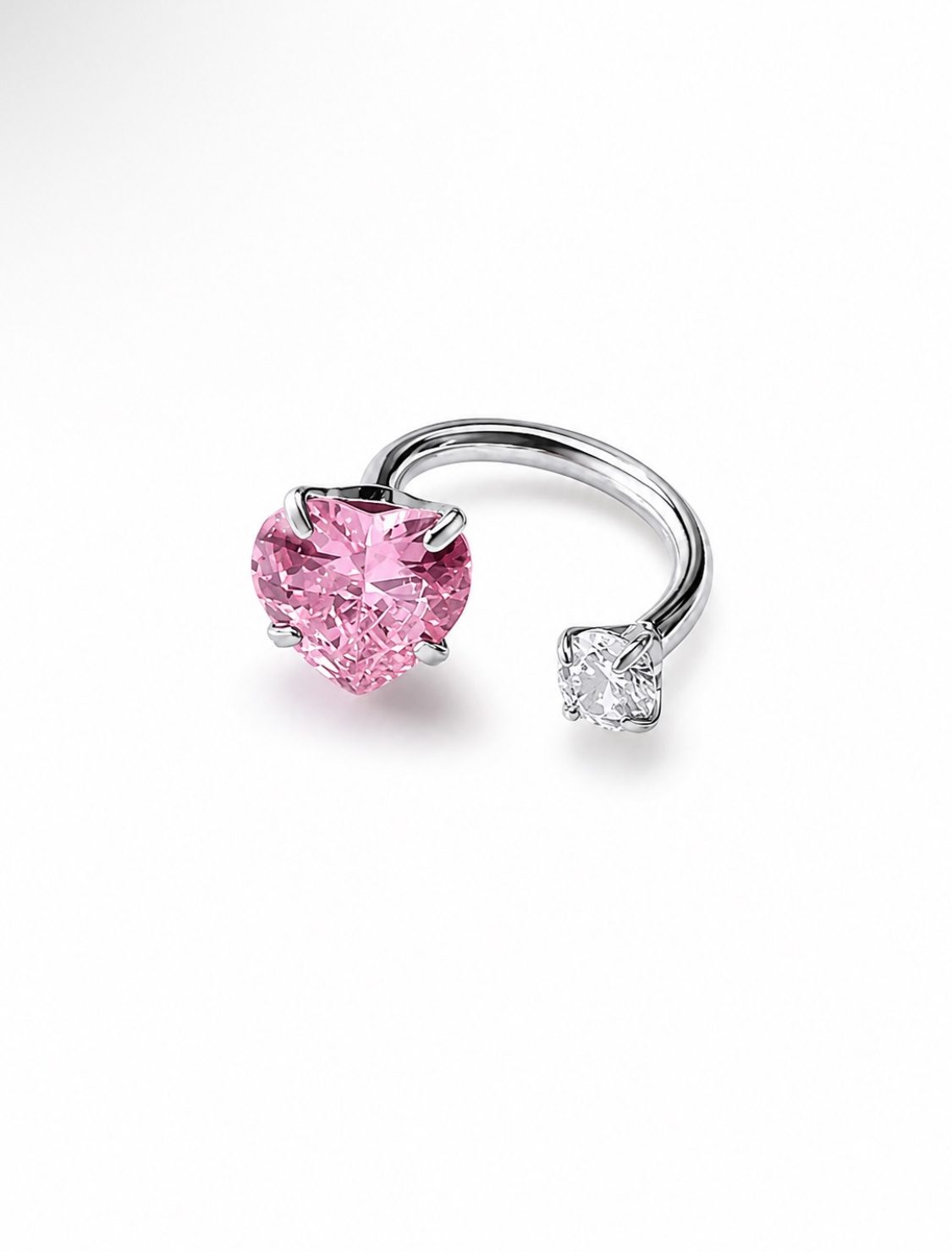 Piercing corazón rosa