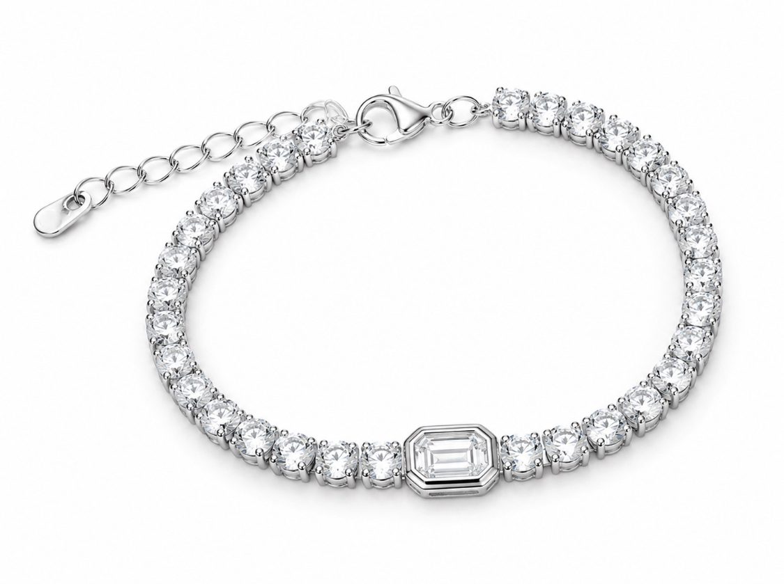 Brazalete Blanco/Plata