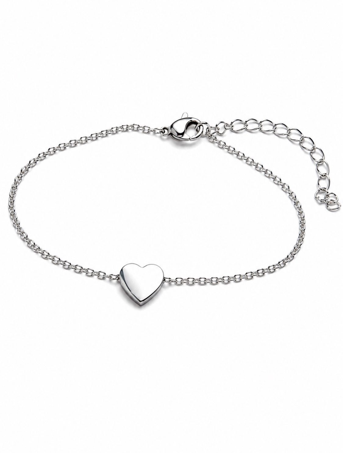 Pulsera corazón de plata