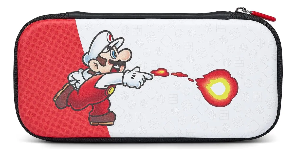Powera Estuche Para Nintendo Switch Fire Mario Color Blanco Y Rojo Multicolor