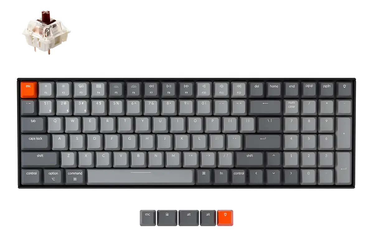 Teclado Mecánico Keychron K4 Inglés Gateron G Pro Brown 96% (Usado)