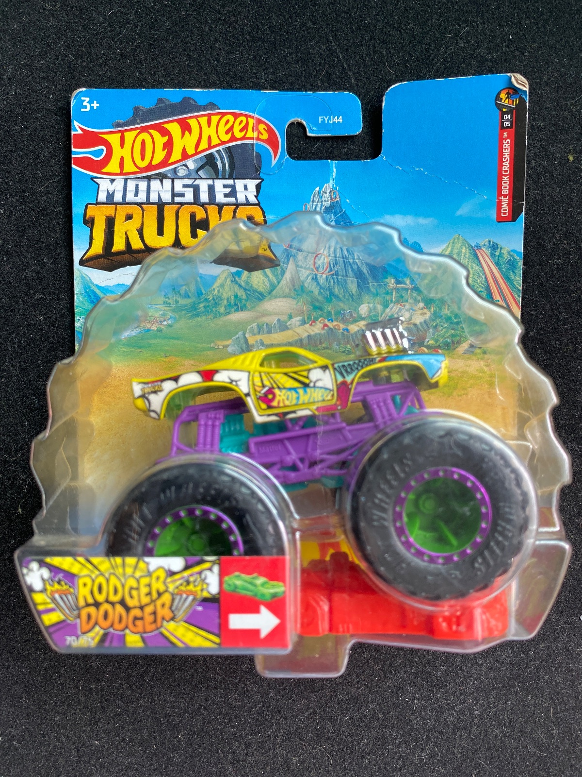 Hot Wheels Monster Trucks Rodger Dodger Comic Book Crashers